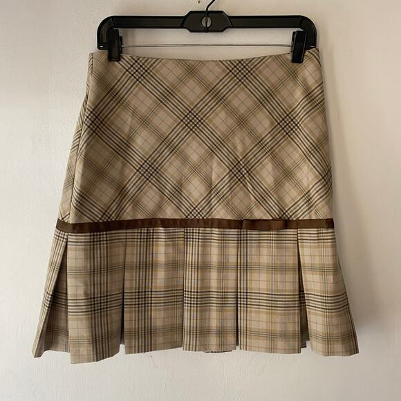 VTG B Moss A Line Knee Length Pleated Skirt SZ 6 Academia University School Girl - Picture 1 of 6